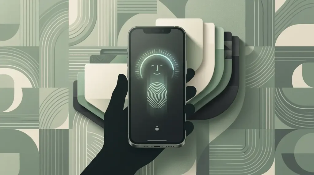 Ilustración de pago contactless desde móvil